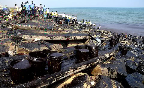 On January 28, around 4 am, two ships - the British vessel BW Maple which was carrying cargo of LPG (liquefied Petroleum Gas), collided with the Indian vessel MT Kancheepuram, an oil and chemical tanker, on the outskirts of the port in Ennore. This led to