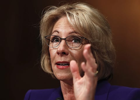 Education Secretary-designate Betsy DeVos testifies on Capitol Hill in Washington at her confirmation hearing before the Senate Health, Education, Labour and Pensions Committee. (Photo | AP)