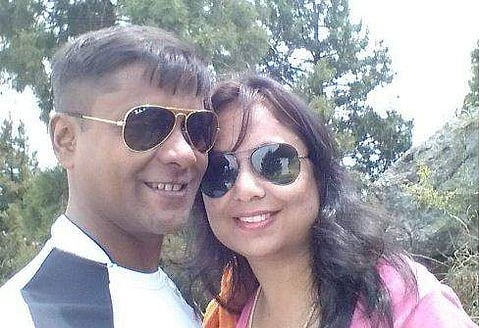 Facebook profile picture of the couple Udayan Das and Akansha Sharma. | EPS