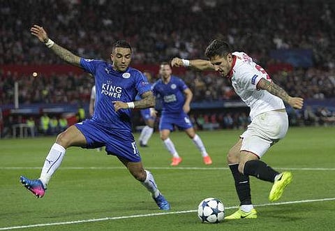 Leicester defender Danny Simpson (L) | AP