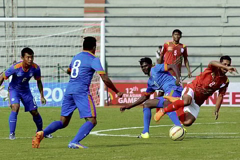Indian football team in action (File|PTI)