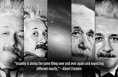 Albert Einstein  published his theory of special relativity in 1905 but worked another 10 years on the mathematics of general relativity. (Graphics: Vijesh CK)