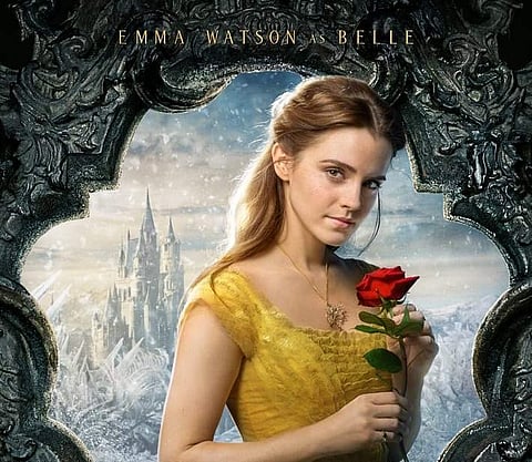 Emma Watson on the official poster of 'Beauty and the Beast'.