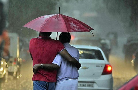 Thiruvananthapuram witnessed a heavy downpour on Wednsday evening giving relief from the summer heat. (B P Deepu | EPS)