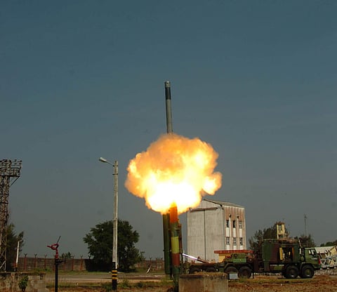 (Image for representation only) Supersonic cruise missile BrahMos being test fired. (File Photo | EPS)