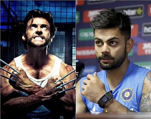Hollywood actor Hugh Jackman (L) and Indian kipper Virat Kohli (File | Agencies)