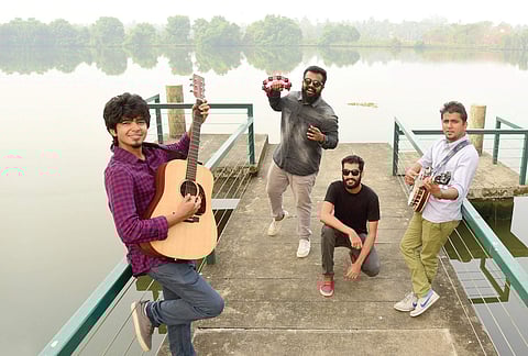 (From left) Achyuth Jaigopal, Ashwin Gopakumar,  Pai Sailesh and Palee Francis| (Albin Mathew | EPS)