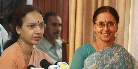 Nalini Netto (L) and Girija Vaidyanathan (Photo | EPS)