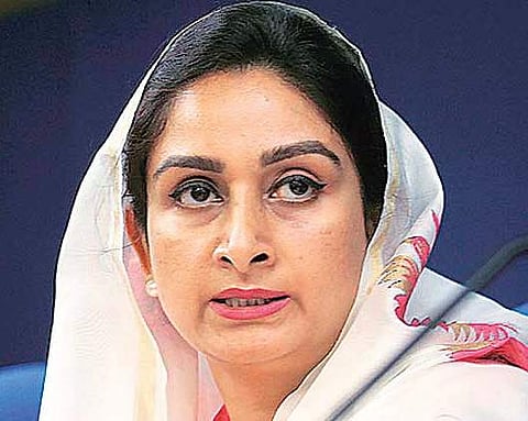 Union Minister Harsimrat Kaur Badal. | Express Photo Service