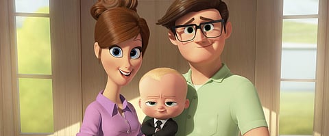 DreamWorks Animation shows the characters Mother, voiced by Lisa Kudrow, from left, Boss Baby, voiced by Alec Baldwin, and Father, voiced by Jimmy Kimmel (Photo | AP/DreamWorks)