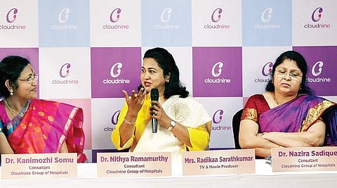 Dr Nithiya Ramamurthy, Radhikaa Sarathkumar and Dr Nazira Saidque