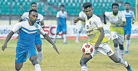 Action from the Chennai Customs & Chennai United FC clash | ashwin PRASATH