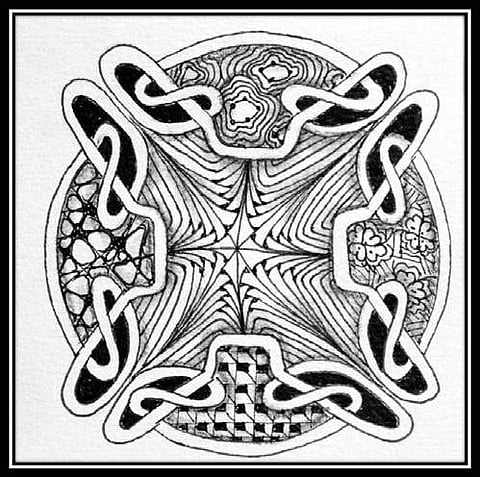 Caught the blues? zentangle out