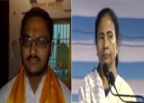BJYM leader Yogesh Varshney (L) and West Bengal Chief Minister Mamata Banerjee (R). | Picture Courtesy: ANI