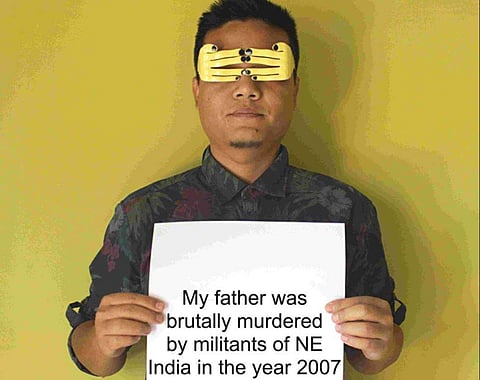 Musician Daniel Langthasa in the series of Facebook posts after the Gurmehar Kaur episode. | EPS