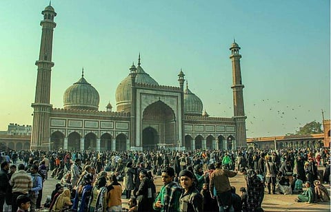 Jama Masjid in New Delhi in one among the five monuments, along with  Red Fort, Purana Quila, Rasul Numa Dargah and Qutb Complex
