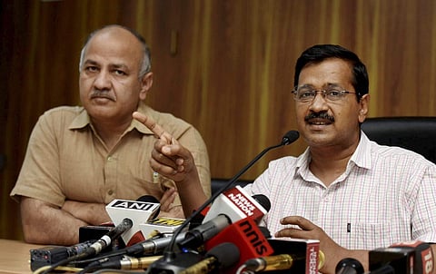 AAP chief Arvind Kejrwial with Manish Sisodia. (File | PTI)