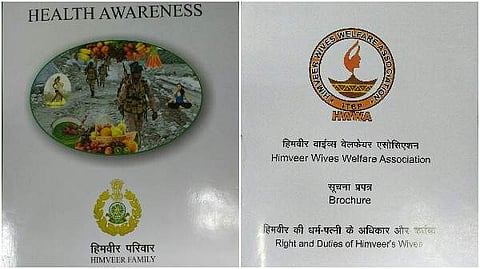 Covers of the books released by ITBP for its jawans as a health awareness guide and another booklet (right) for the troops' wives. (PTI)