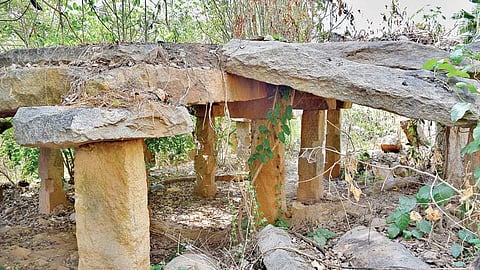 Old ruined structures at Vasanthapura hills  |JITHENDRA M