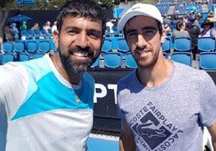 Indian tennis ace Rohan Bopanna and his Uruguayan partner Pablo Cuevas | Twitter