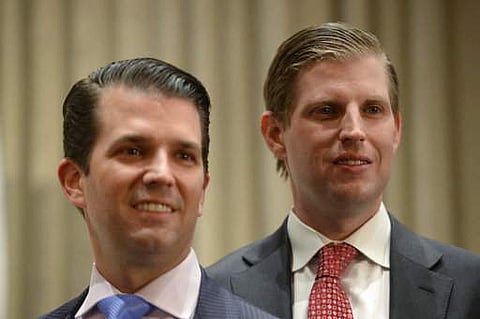 Donald Trump Jr., left, and his brother Eric Trump attend the grand opening of the Trump International Hotel and Tower in Vancouver, B.C., Canada. (File Photo | AP)
