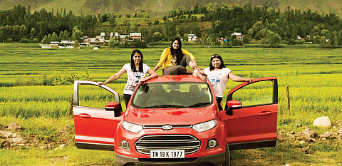 Sunitha and her gang on their trip.