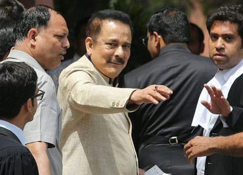 Sahara group supremo Subrato Rai Sahara appear for hearing at Supreme court in new Delhi on Thursday. (Shekhar Yadav | EPS)