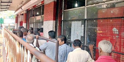 The Consumerfed  outlet near High Court saw a big rush on Monday   K Shijith