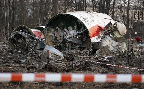 The wreckage of the Polish presidential plane which crashed early Saturday in Smolensk, western Russia. (File Photo | AP)