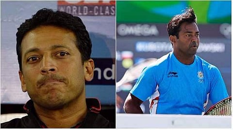 Collage of Mahesh Bhupathi(L) and Leander Paes (R)