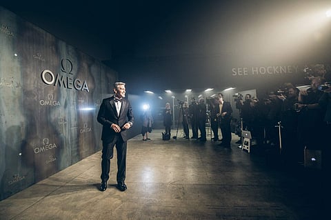 George Clooney at the 60th anniversary of Omega's Speedmaster. (Photo|facebook.com/omega/)