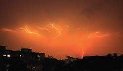 The city witnessed lightning on Tuesday evening. Although this is usually a good indicator of rainfall, the showers kept Chennaiites waiting | sunish p surendran