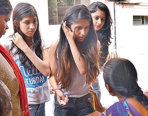 Students collect application forms at Mount Carmel College | pushkar v