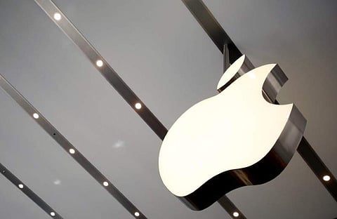 The Apple logo is pictured inside the newly opened Omotesando Apple store at a shopping district in Tokyo June 26, 2014. (Reuters)