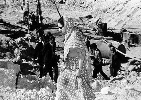 Indira Gandhi, then Indian prime minister, at Pokhran, the site of India's first underground nuclear test. (Reuters)