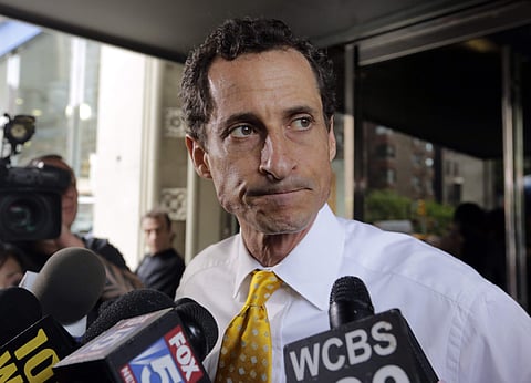 - In this July 24, 2013, file photo, former Democratic U.S. Rep. Anthony Weiner leaves his apartment building in New York. (File|AP)