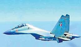 A Sukhoi fighter jet