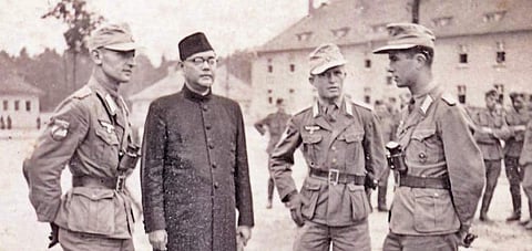 Netaji with German officers