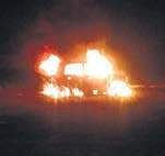 The burning car at Kalpakkam, near ECR | Express