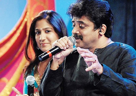 Singer Srinivas at a concert