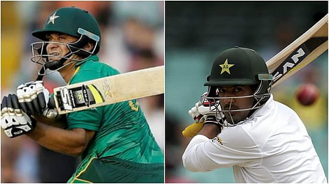 Pakistani cricketers Khalid Latif (L) and Sharjeel Khan (R). | AP