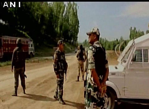 Visuals from J&K: Terrorists fired upon 2 security force vehicles in Anantnag's Qazigund, 1 civilian moving ahead in his car injured. | Picture Courtesy: ANI
