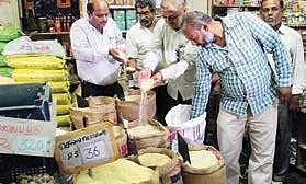 Officials of Tamil Nadu Food Safety and Drug Administration conducting raids at shops located in  Kamarajar Salai in Madurai on Friday | K K SUNDAR