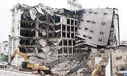 The gutted Chennai Silks showroom. (File photo)