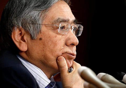 Bank of Japan (BOJ) Governor Haruhiko Kuroda attends a news conference at the BOJ headquarters in Tokyo. (File Photo | Reuters)