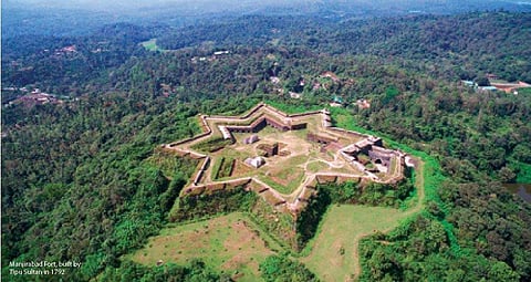 Manjirabad Fort, built by Tipu Sultan in 1792.