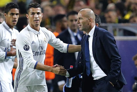 Real Madrid gaffer Zinedine Zidane (R) and Cristiano Ranoldo (File | AP)
