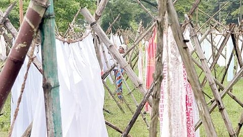 Clothes hung on lines at Dhobi Khana at Fort Kochi  Express