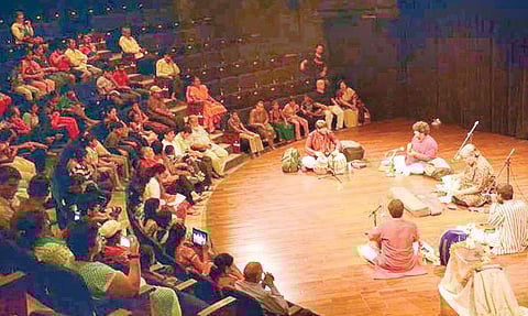 A classical music performance at Jagriti theatre
