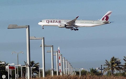 A Qatar Airways plane is seen in Doha, Qatar June 5, 2017. | Reuters